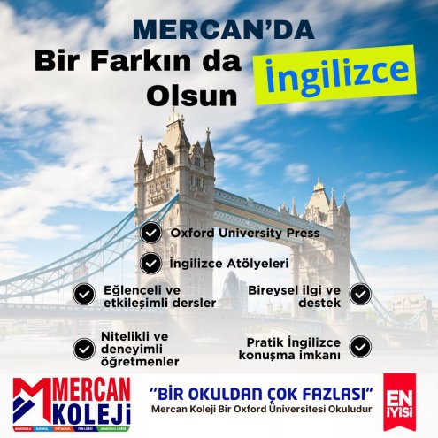 Mercan’da Bir Farkın da İngilizce Olsun