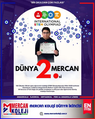 Malatya Mercan Koleji DÜNYA İKİNCİSİ